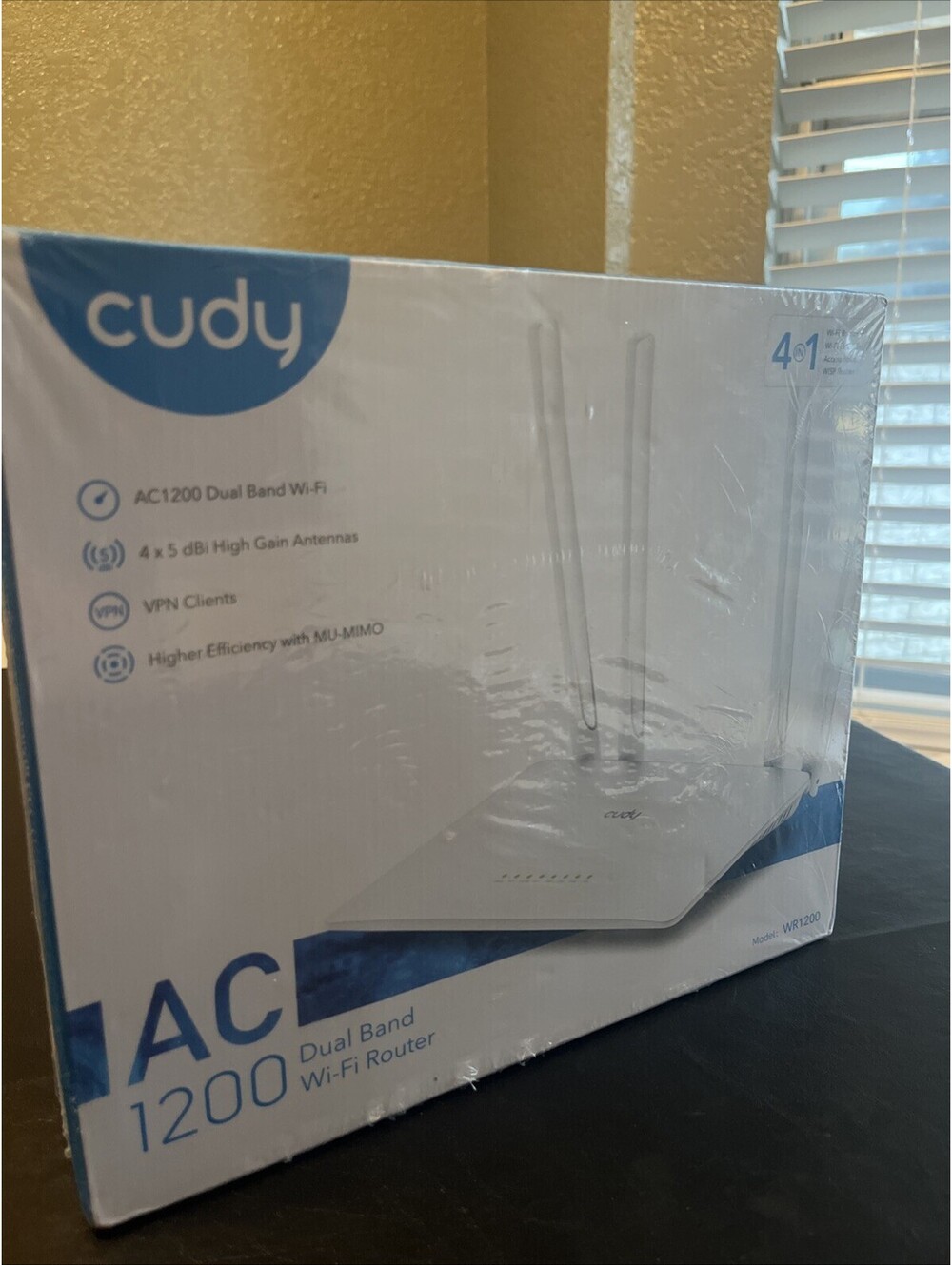 Cudy WR1200 AC1200 Dual-Band Wi-Fi Router 867Mbps MU-MIMO VPN 4 LAN Ports White